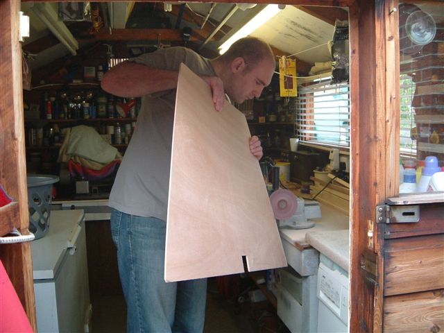 Shaping the aft tank top.