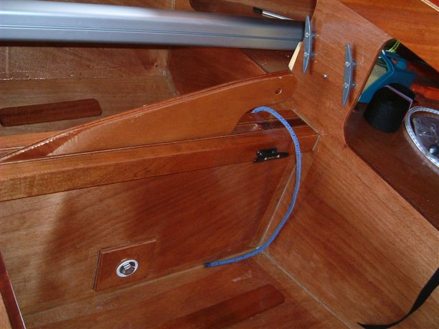 Centerboard holding system.
